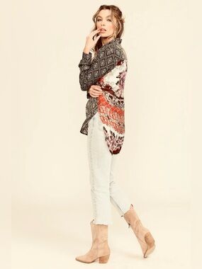 Stetson Western Long Sleeve Button down Shirt Size Medium